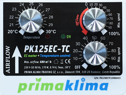 Prima Klima PK125EC-TC 680m³/h, Ø125mm klimageregelt